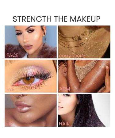 Polvo De Hadas 3-Color Highlighter & Body Glitter Powder (01) - Shimmering Fairy Makeup for Face & Body - Buy Online on SooperMarket.com