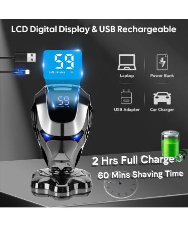 BestMal 6-in-1 Bald Head Shaver for Men - Upgraded 7D Electric Rotary Shaver with LED Display IPX7 Waterproof Wet/Dry Grooming Kit - Buy Online on SooperMarket.com