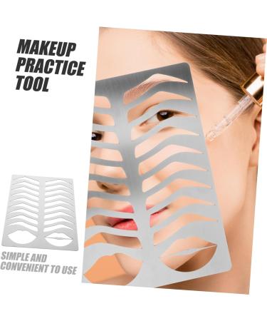 Mikinona Eyebrow Template Eyebrow Shaper Kit Eyebrow Mold Eyebrow Practice Template Stainless Steel Lipstick - Buy Online on SooperMarket.com
