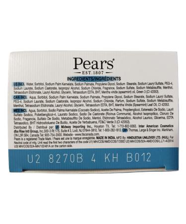 Pears Soap with Mint Extract 3.5 oz Bars - Pack of 3 - Buy Online on SooperMarket.com