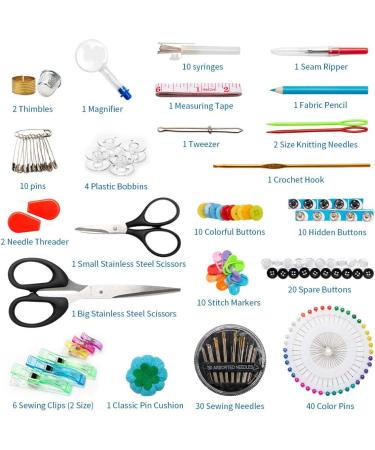 GOANDO Sewing Kit for Adults - 206 Pcs Portable Oxford Fabric Case with 41 XL Spools of Thread - Beginner's Basic Sewing Repair Kit for Travel & Emergencies - Buy Online on SooperMarket.com
