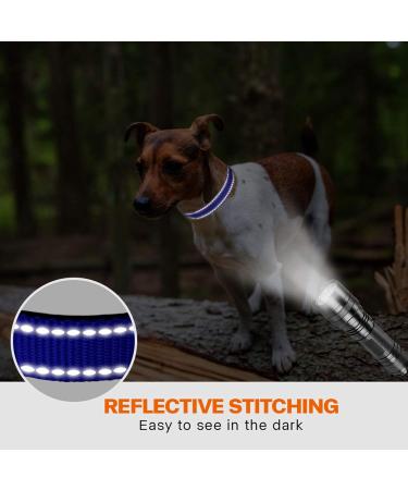 Taglory Soft Padded Neoprene Dog Collar for Small Dogs | Adjustable & Reflective | Dark Blue S (1 Pack) - Perfect for Training - Buy Online on SooperMarket.com