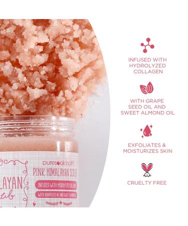Puresoak Himalayan Salt Scrub Body Scrub Set - Exfoliate & Moisturize Skin - Gift for Men & Women - 11.28 OZ - Buy Online on SooperMarket.com