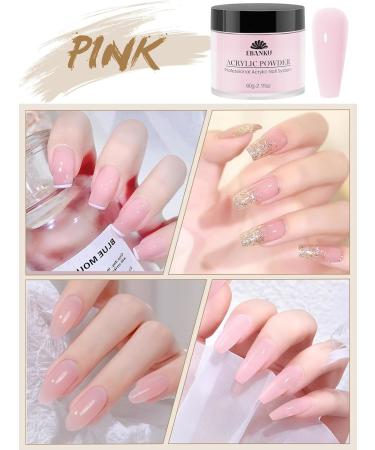 EBANKU Pink Nude Acrylic Powder Set 2 Colors Acrylic Nail Powder Professional Acrylic Powder for Nail Acrylic Extension Nail Carving Long-Lasting No Nail Lamp Needed - Buy Online on SooperMarket.com