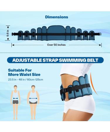 Sportneer Swim Belt - Aqua Floatation Aid for Water Aerobics & Fitness - Dark Blue - Buy Online on SooperMarket.com