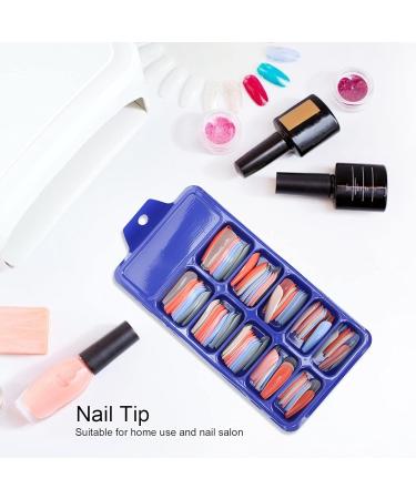 Colorful Nail Tip Pure Color Full Cover Nail Tip Home Salon Stylish Colorful False ABS Material Fake Nail Manicure Tool Easy to Cut(05) - Buy Online on SooperMarket.com