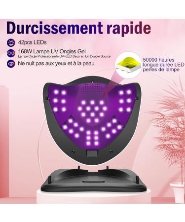 Nail Girls UV Lamp Gel Nails - 168W Professional Dryer for Manicure & Pedicure with 4 Timers & Automatic Sensor - Buy Online on SooperMarket.com