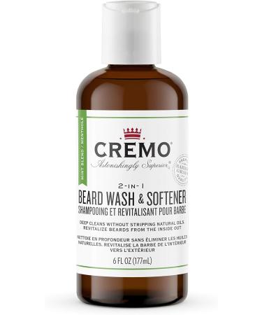 Cremo Beard Wash & Softener 2-in-1 Mint Blend Soothe Beard Itch Clean & Refreshen Beard 6 Fl Oz Beard Wash & Softener - Mint - Buy Online on SooperMarket.com