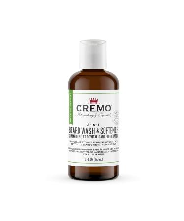 Cremo Beard Wash & Softener 2-in-1 Mint Blend Soothe Beard Itch Clean & Refreshen Beard 6 Fl Oz Beard Wash & Softener - Mint