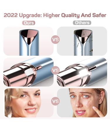 Gurelax Facial Hair Removal for Women - Rechargeable Painless Hair Remover with 2 Replacement Heads - Lady Face Electric Razor for Upper Lip, Chin, Mustache - Buy Online on SooperMarket.com