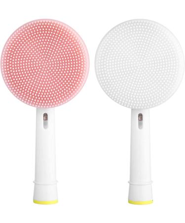 2-Pack Waterproof Silicone Facial Cleansing Brush Replacement Heads for Oral B Braun Electric Toothbrush Bases - Buy Online on SooperMarket.com
