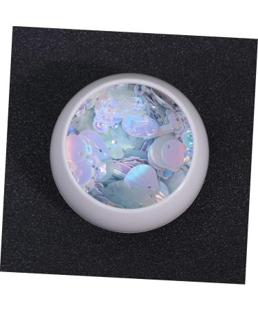 STOBOK 4 Packs DIY Pearls Spacer Beads Loose Sequins Paillettes Glitter Powder Super Flash White Whitex2pcs 2x1.2x0.1cmx2pcs - Buy Online on SooperMarket.com