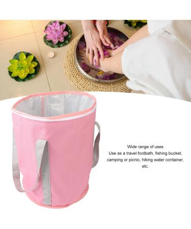 Verdant Touch Foot Soaking Bath Bag Collapsible Foot Soaking Bath Bag 5 Layer Insulated Waterproof Portable Travel Foot Bath Bag with Lid for Travel Camping Pink - Buy Online on SooperMarket.com