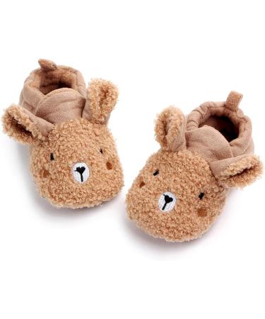 Exemaba Baby Winter Warm Shoes - Anti Slip Fleece Booties for Girls Boys (9-12 Months, Coffee) - Buy Online on SooperMarket.com
