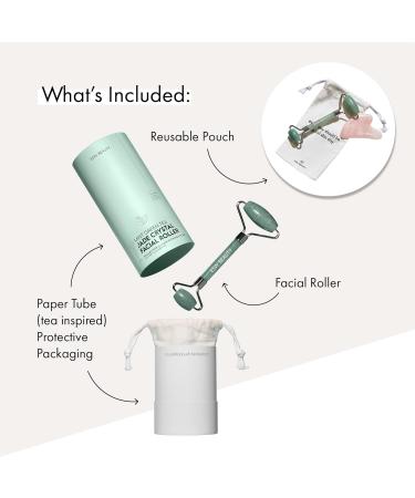 Buy Mint Green Tea Jade Crystal Facial Roller | Best Facial Massage Tool for Radiant Skin - Buy Online on SooperMarket.com