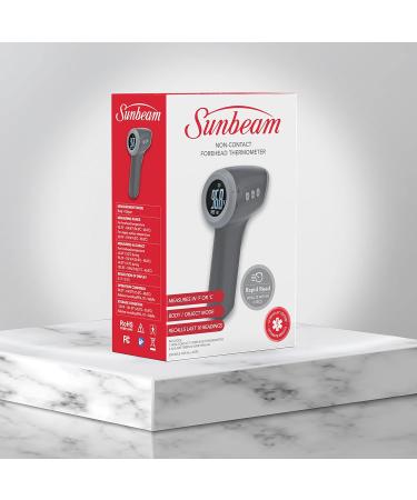 Sunbeam Touchless Digital Infrared Forehead Thermometer Body and Object Modes Instant and Accurate for Adults and Kids Audio Fever Warning Recalls Last 10 Readings Body + Object - Buy Online on SooperMarket.com