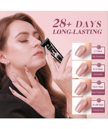 Saviland Poly Gel Nail Set - 20 Colors Builder Extension Gel for French Manicure - Professional Nail Salon Quality - Home DIY Kit - White, Pink, Nudes - Buy Online on SooperMarket.com