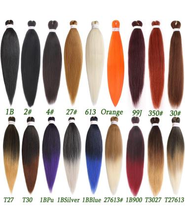Leeven 26 Inch Pre Stretched Braiding Hair 8 Packs Yaki Braiding Hair Extensions for Box Braids Ombre Crochet Braids Hot Water Setting Pre Stretched Braiding Hair Extensions EZ Braids 1B/30/27# 26 Inch (Pack of 8) 1B/30/27# - Buy Online on SooperMarket.com
