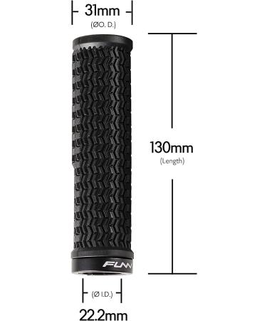 Funn Holeshot Mountain Bike Grips - Lightweight Ergonomic Handlebar Grips with Single Lock On Clamp for MTB/BMX - Purple - Buy Online on SooperMarket.com