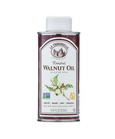 La Tourangelle, Roasted Walnut Oil, Plant-Based Source of Omega-3 Fatty Acid, Cooking, Baking, & Beauty, 8.45 fl oz Bottle Roasted Walnut Oil 8.45 Fl Oz (Pack of 1)