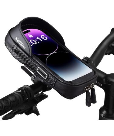 Wolfilist Waterproof Mobile Phone Holder for Bike | Universal 5.5-7 Inch Smartphone Steering Handlebar Pocket Bag - Buy Online on SooperMarket.com