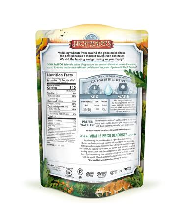 Paleo Pancake and Waffle Mix by Birch Benders  Made with Cassava  Coconut  Almond Flour  Just Add Water  12 Ounce (Pack of 3) - Buy Online on SooperMarket.com