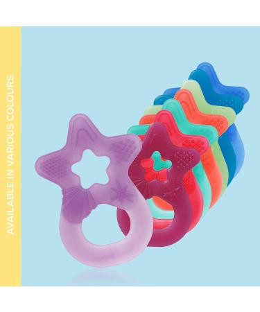 Dentistar Bei ring 2 Set - Soft Baby Teether for 3+ Months - Dental Aid & Massage - Made in Germany - Purple - Buy Online on SooperMarket.com