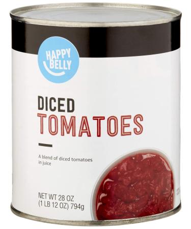 Amazon Brand - Happy Belly Diced Tomatoes in Tomato Juice, 28 Ounce