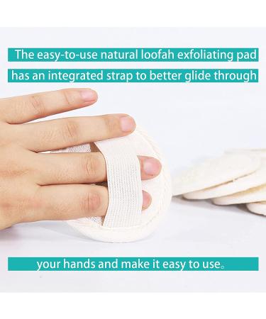 Natural Loofah Face Exfoliator Pads - 100% Handheld Scrubber for Bathing and Showering - Ideal for Spa Facial Cleansing - Men and Women - 2pcs - Buy Online on SooperMarket.com