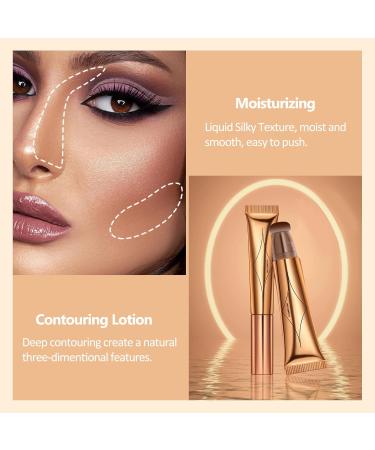 Prreal Contour Beauty Wand - Liquid Face Concealer Pen with Cushion Applicator | Waterproof Blendable Contouring Makeup | 0.53oz (#08) - Buy Online on SooperMarket.com