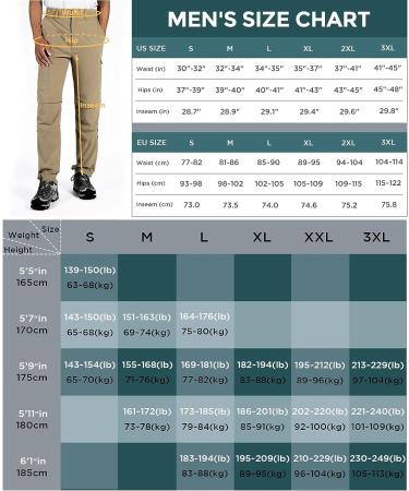Wespornow Men's Convertible Hiking Pants - Quick Dry Lightweight Cargo Pants for Outdoor Fishing Safari - Khaki X-Large - Buy Online on SooperMarket.com