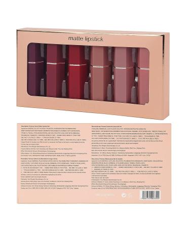 6-Piece Nude Matte Lipstick Set - Long Lasting, Waterproof, Moisturizing Makeup Gift - Buy Online on SooperMarket.com