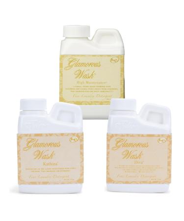 Tyler Candle Glamorous Wash Laundry Detergent 4oz Bundle (Diva Kathina High Maintenance) 4 Fl oz ( Multi 3 Scents)