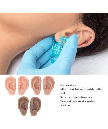 3 Pairs Silicone Flexible Ear Models - 3 Colors - Reusable & Simulated for Ear Hole Drilling Practice - Buy Online on SooperMarket.com