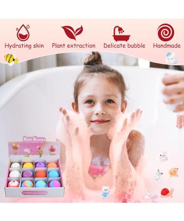 Granvoo 12-Piece Swimming Bombs Gift Set | Surprise Toys Inside | Organic Foam Bath Bombs for Kids | Perfect Bubble Bath Birthday Present for Girls & Boys - Buy Online on SooperMarket.com