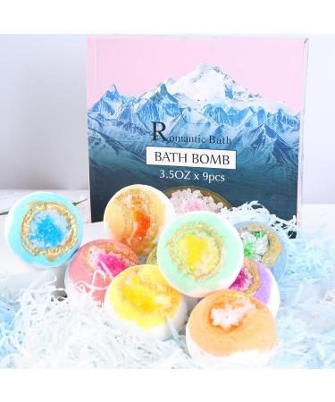 Anself Bath Bombs Set - 9 Pack 100g Sea Salt Body Cleanser for Bubble Bath & Spa - Perfect Birthday & Holiday Gift - Buy Online on SooperMarket.com