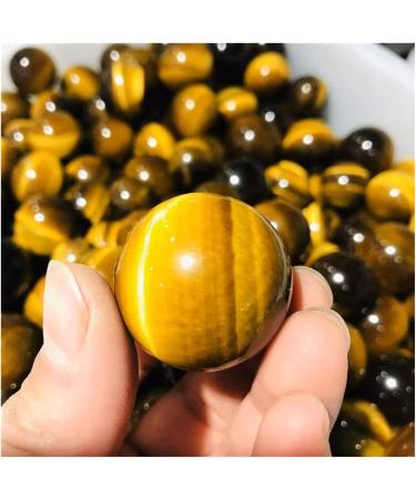 Natural Sphere 1pc Natural Carved Tiger Eye Quartz Crystal Sphere Balls 20-30mm - Buy Online on SooperMarket.com