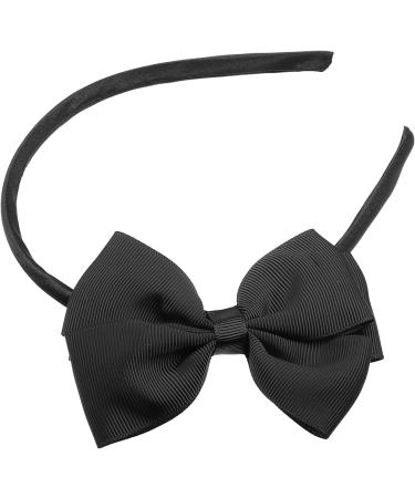 VOCOSTE Bow Headband Fashion Cute Polyester Hairband for Teenager Black 5.9x4.4 Inch - Buy Online on SooperMarket.com