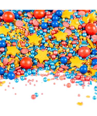 Super sprinkle Superheld (180g) |Sugar sprinkles for cake biscuits cake and much more.|All ingredients from the EU |Streusel mix from Hamburg known from TV & print |Without AZO dyes (180g) 180 g (1 Pack)