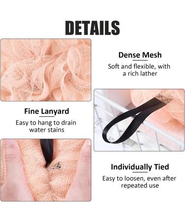 3Pcs Shower Puff Loofah Mesh Bath Sponge for Body Exfoliation - Men and Women - Buy Online on SooperMarket.com