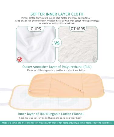 Oil Pack Wrap Kit with Zipper Reusable Organic Oil Wrap with Adjustable Strap Leakproof Oil Pack Compress Soft Oil Neck Pack Portable for Waist Neck Thyroid Liver Detox - Buy Online on SooperMarket.com