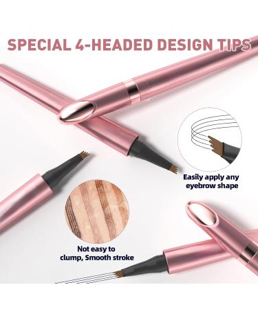 Microblading Eyebrow Pencil Kaluofan Microblading Eyebrow Pen Eyebrow Pencil Microblading Long-lasting Waterproof Creat Natural and Unique Makeup Look(Dark Brown) - Buy Online on SooperMarket.com