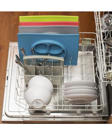 ezpz Happy Mat (Gray) - New Version | 100% Silicone Suction Plate for Toddlers | Divided Plate - Dishwasher Safe - Buy Online on SooperMarket.com