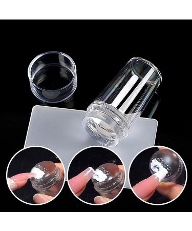 Norhogo Nail Art Stamper with Schaber Silicon Nagel Stamp for Stamping & French Nails - fingernails stamp for paint UV gel or acrylic DIY manicure tools nail transfer stamps (1PCs)