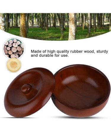 Raguso Wooden Shaving Bowl 10x10x6 - Sturdy Rubberwood with Lid for Men s Foaming Shaving Cream | International Shipping Available - Buy Online on SooperMarket.com
