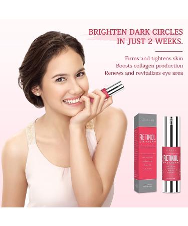 Retinol Eye Cream with Hyaluronic Acid & Collagen | Anti-Aging Gel for Dark Circles, Puffiness & Fine Lines | Lightweight & Hydrating Under Eye Treatment - Buy Online on SooperMarket.com