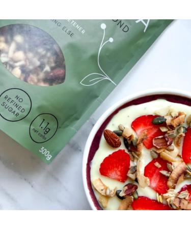 Keto Hana Coconut & Almond Original Butter Breakfast Granola with No Refined Sugars & Only 1.1g Net Carbs Includes 4 x 300gr/0.6lbs Family Bags - Buy Online on SooperMarket.com