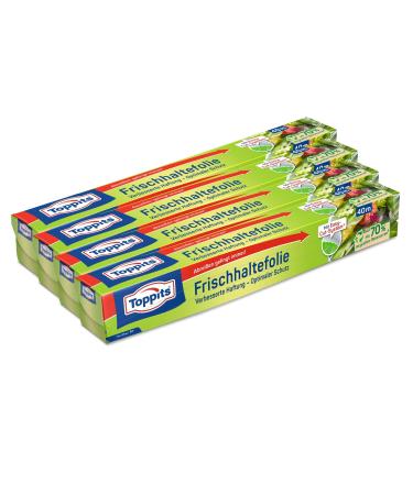 Toppits cling film 4x40m - self-adhesive 3-layer special film - made from 70% recycled resources
