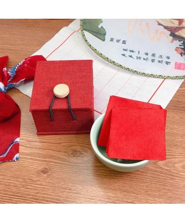 Buy Jowxsx Red Ancient Chinese Lipstick Paper - Lip Gloss Makeup Tool in Red Box | International Shipping - Buy Online on SooperMarket.com