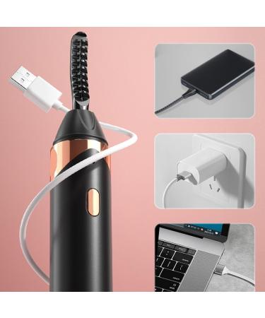 Eyelash curlers - Beauty Lash Curler Quick Heating Curler | Natural Rechargeable Lash Styler Lash Curler with Two Heated Settings Curling Tool for Natural Long-Lasting Eyelashes - Buy Online on SooperMarket.com